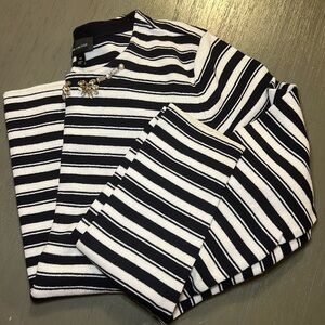 The Limited Striped Embellished Blouse, Size M